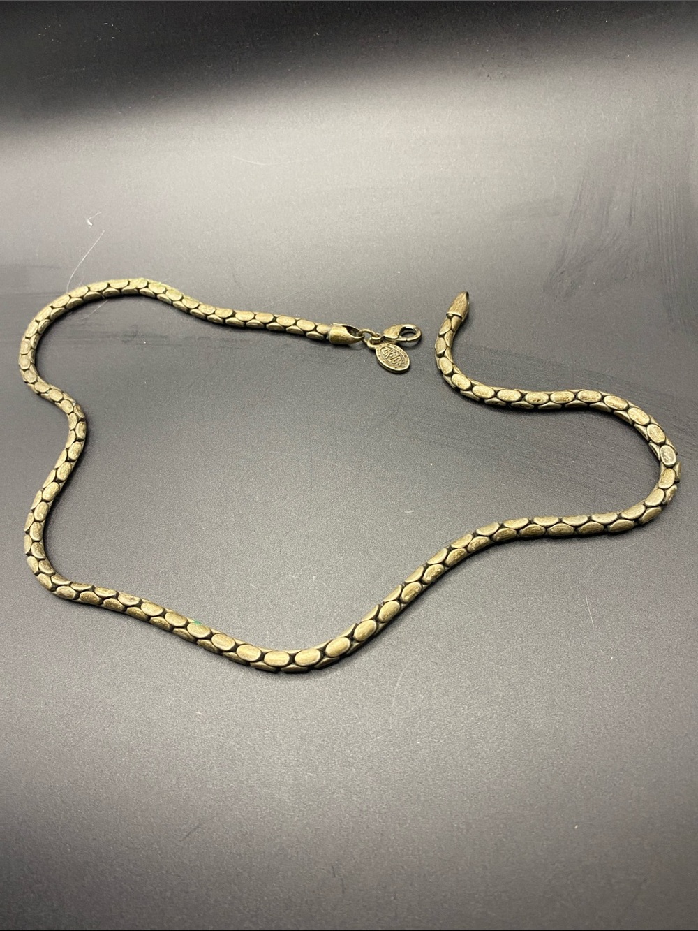 Pewter -Tone Snake Link Necklace for Women